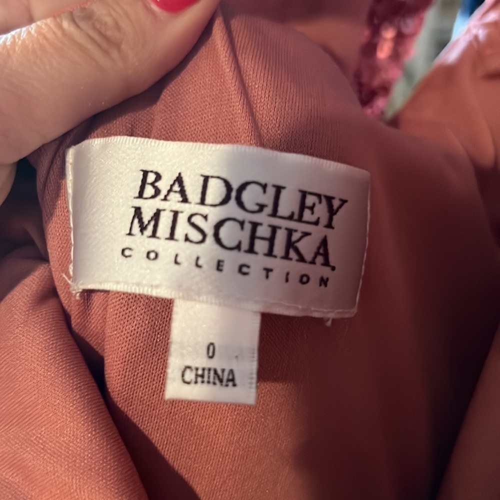 Badgley Mishca Drape Back Sleveless Sequin
Gown - Picture 7 of 8